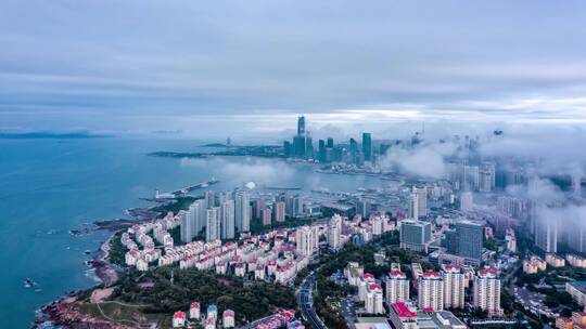 浮山湾航拍延时