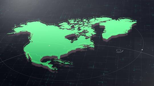 北美的地图视频素材模板下载
