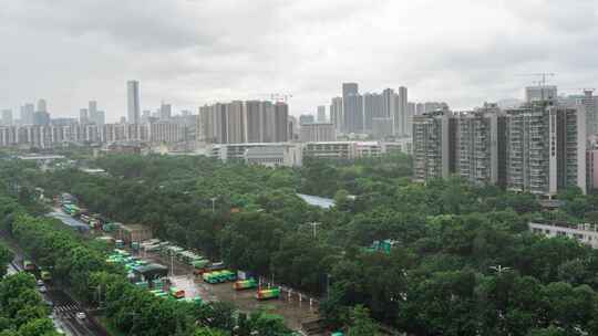 深圳城市阵雨过程记录8k延时素材