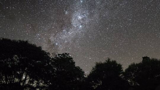 布满星星的夜空延时