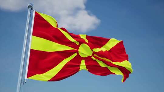 马其顿旗帜视频素材模板下载