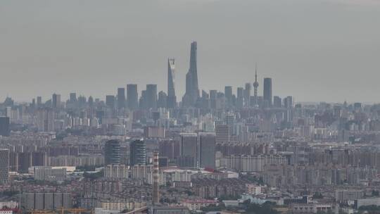 上海天际线航拍视频素材模板下载