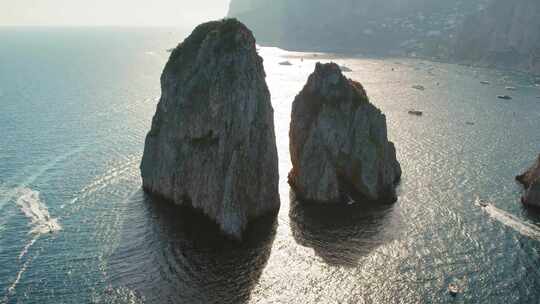 卡普里岛，岛屿，悬崖，海