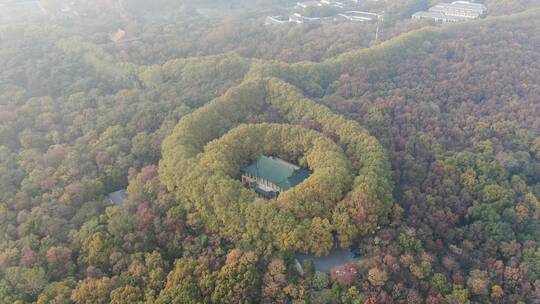 航拍南京中山陵美龄宫5A景区