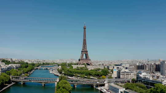巴黎城市景观埃菲尔铁塔-1视频素材模板下载