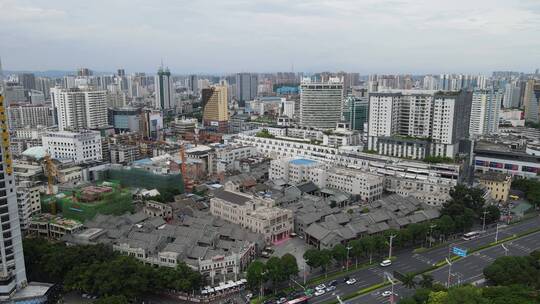 航拍广西南宁城市风光视频素材模板下载