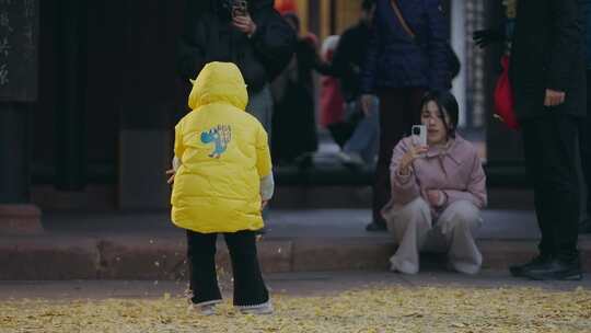 古镇街道老街游客行人视频素材模板下载