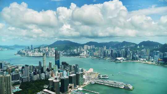 香港维多利亚港延时摄影