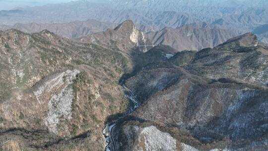 白云山雪景云海山峰航拍