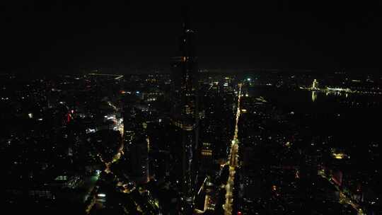 南京大景夜景航拍