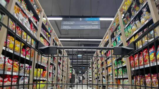 超市的购物车视频素材模板下载