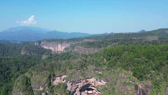 福建泰宁大金湖景区甘露岩寺航拍