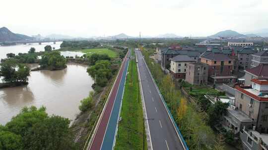 杭州富阳乡村风景航拍