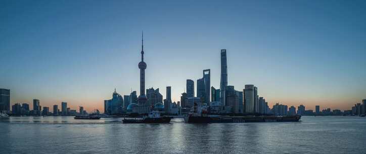 中国 上海 北京 城市风光 日转夜延时