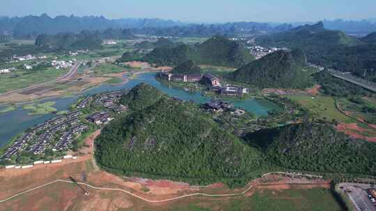 桂林雁山酒店群航拍