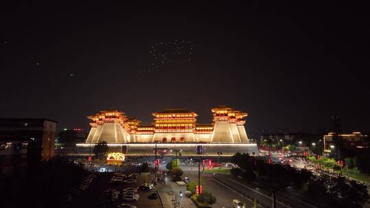 洛阳洛阳城应天门遗址七夕节无人机表演