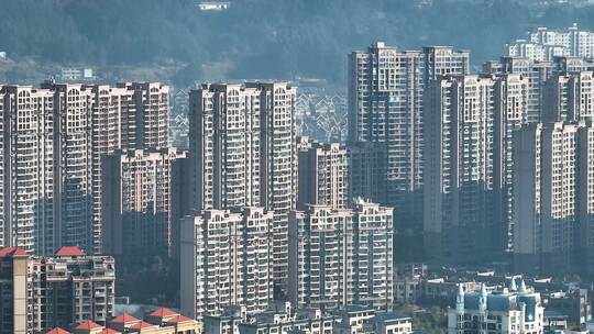 城市建筑群高楼林立航拍科技感大空境宣传片