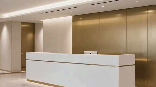 现代办公场所前台场景