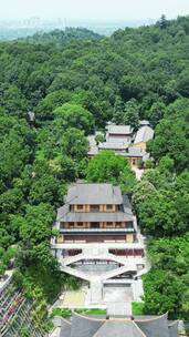 航拍湖北鄂州西山省级风景名胜古灵泉寺