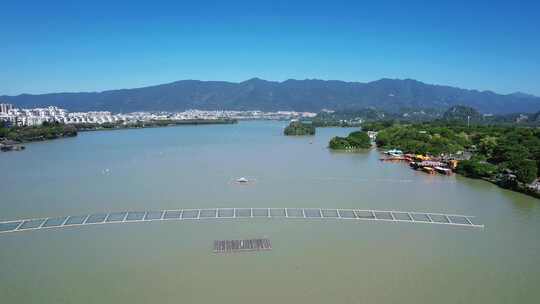 广东肇庆星湖景区七星山5A景区航拍