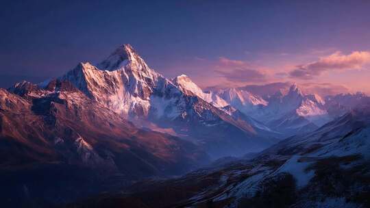 雪山自然风光全景