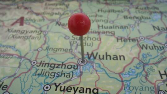 地图上武汉的标记