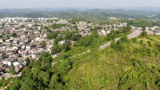 航拍贵州青岩古镇5A景区