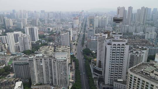 航拍福州，福州城市天际线，福州建设