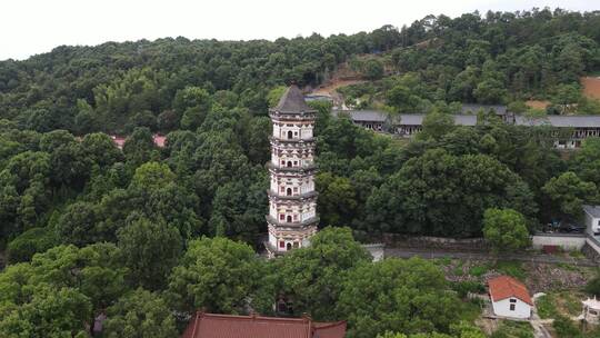 航拍江西庐山东林寺古建筑文化