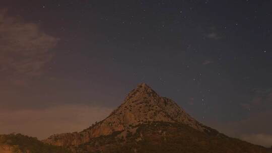 星夜的长时间曝光延时镜头