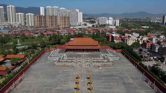 福建省厦门市同安影视城航拍