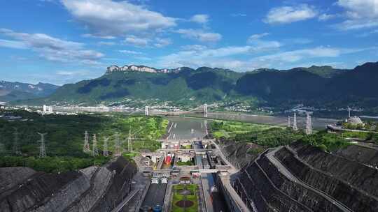 三峡大坝五级船闸【长镜头】