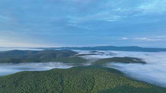 航拍山川山林云海