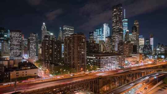 美国纽约城市夜景