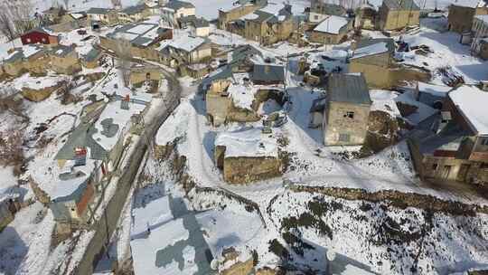 村庄的雪景