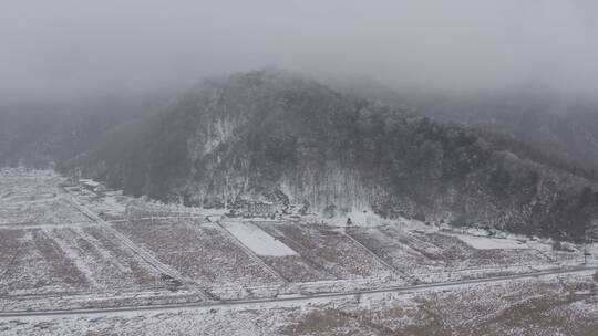 冬日雪景大气航拍