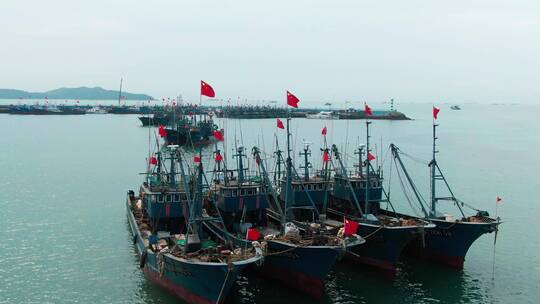 港口码头-渔村渔民生活视频素材模板下载