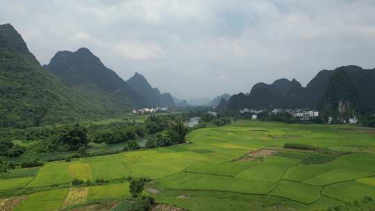 桂林遇龙河风景区航拍