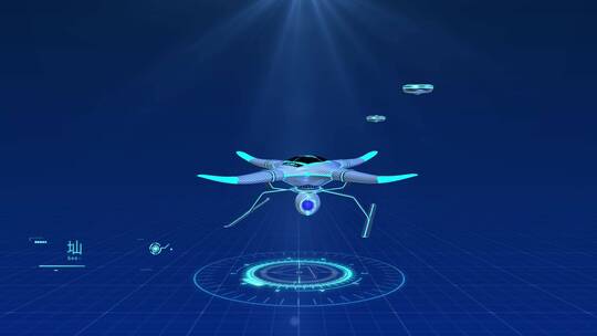 简洁科技无人机智慧介绍栏目包装AE模板