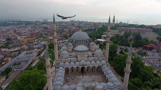 苏莱曼尼耶清真寺和伊斯坦布尔全景