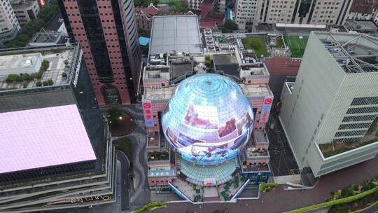 上海徐家汇美罗城地标建筑4K航拍