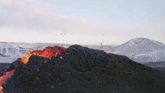 火山，熔岩，喷发，火山口