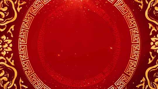 红色喜庆中国风剪纸背景视频素材模板下载