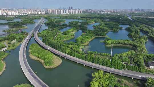 苏州虎丘湿地公园（航拍运镜）