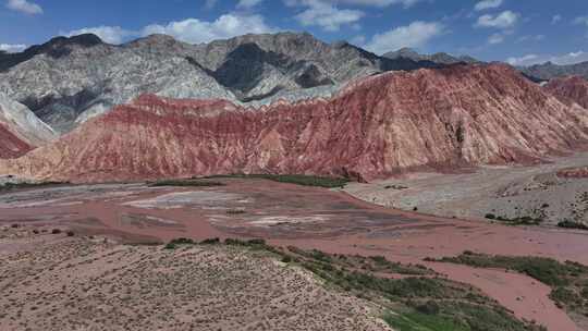 乌恰天山昆仑山交汇地貌航拍