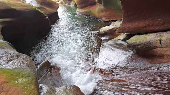 农村大山河流溪水水流小溪山涧