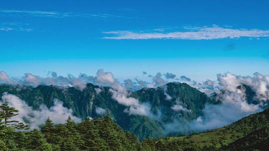 高山云海自然风光延时摄影