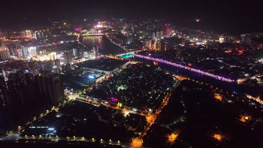 百色市夜景航拍