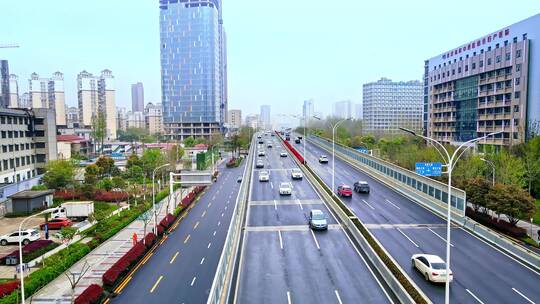 城市基础建设武汉道路繁忙的高速路视频素材模板下载