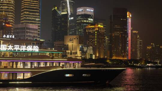 上海外滩，陆家嘴夜景